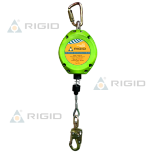 línea retráctil n-9420-20 · longitud: 6 m (20 ft) · cable de acero: 4.8 mm (3/16”) · absorbedor interno · mosquetón n-252 + gancho acero 21 mm n-3615 · rigid