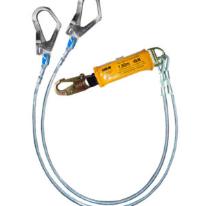 Linea de Conexion Doble Con Amortiguador de Caida con 1 Gancho y 2 Ganchos Grandes-DF2G