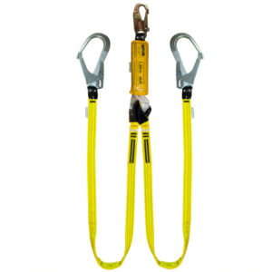 Linea de Conexion Doble con Amortiguador de Caida con 2 Ganchos Grandes y 1 Gancho Chico