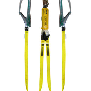 Linea de Conexion Doble con Amortiguador de Caida 1 Gancho Chico y Dos Ganchos Extras Grandes (DN2GXG)
